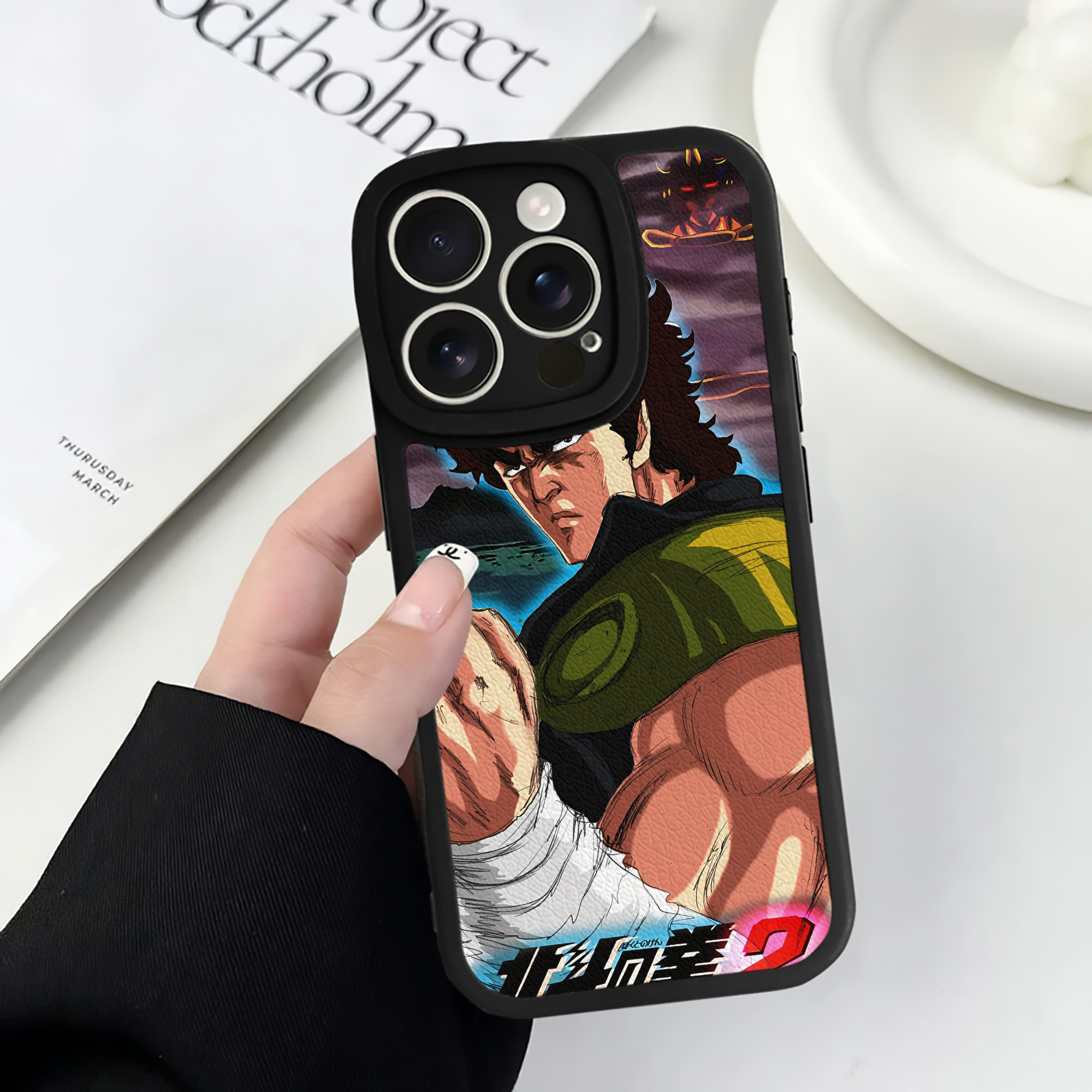 （画像用） 北斗の拳 Fist of the North Star 【iPhone 16シリーズ対応】シリコンスマホケース（レザー調） 材質：シリコン